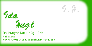 ida hugl business card